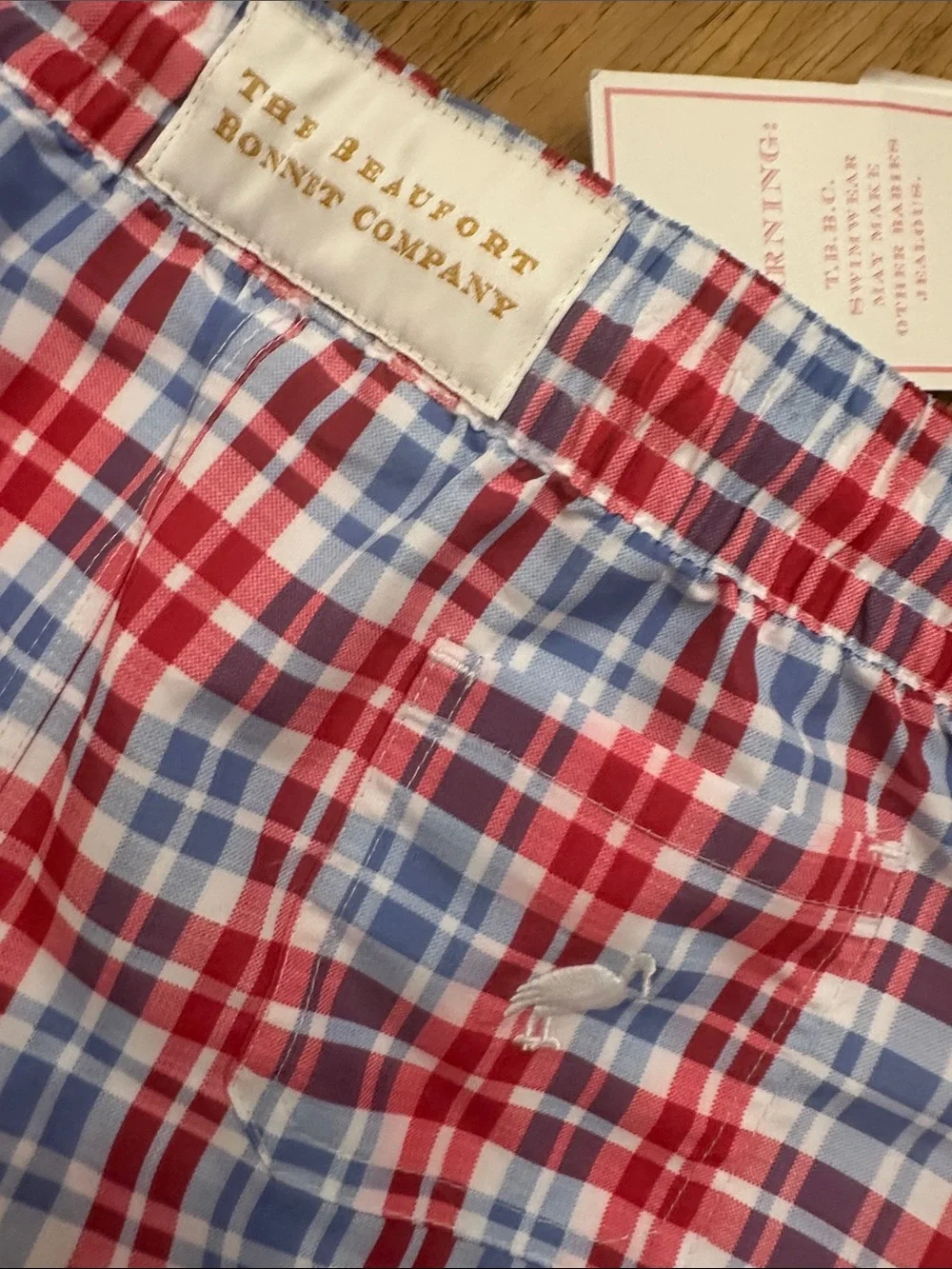 Beaufort Bonnet Red & Blue Tortola Swim Trunks- Boys 6